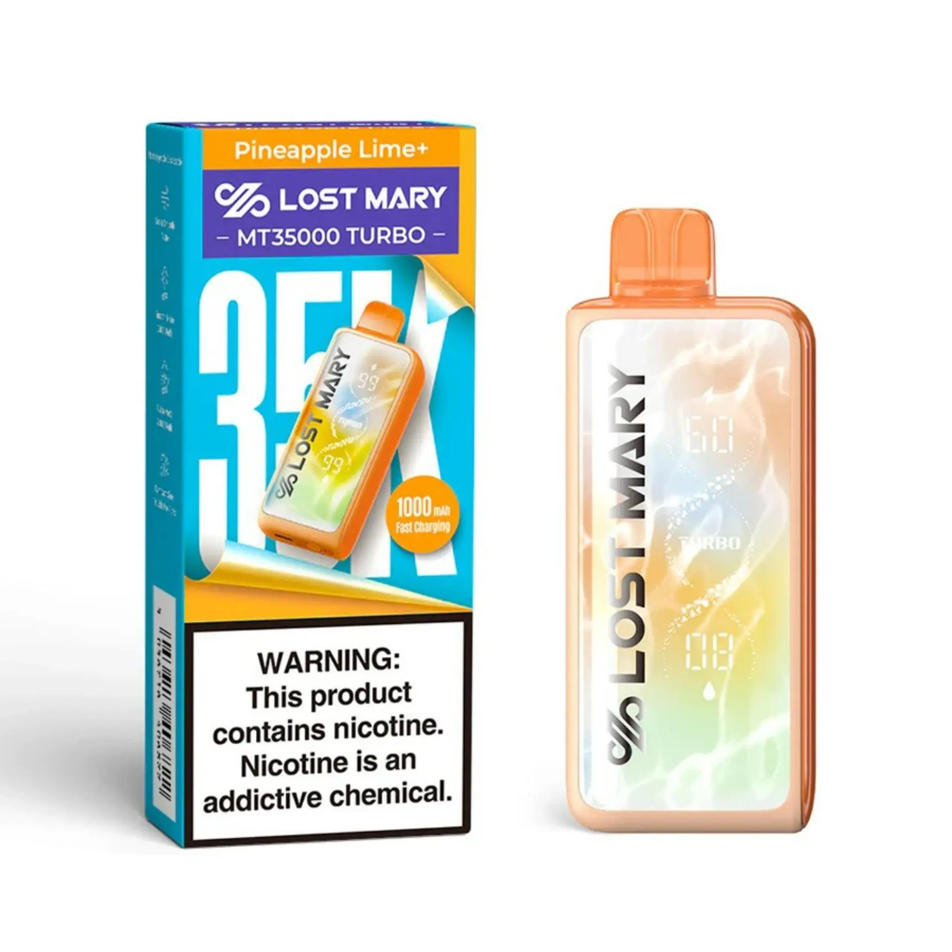 [Vape Desechable Lost Mary Turbo 35000 Puffs-Lost Mary - Baja Splash - 35000] Vape Desechable Lost Mary Turbo 35000 Puffs (Baja Splash)