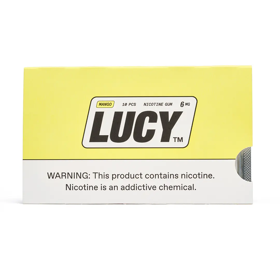 [Lucy Chicle de Nicotina x10-Lucy - Mango - 4mg] Lucy Chicle de Nicotina x10 (Mango, 4mg)