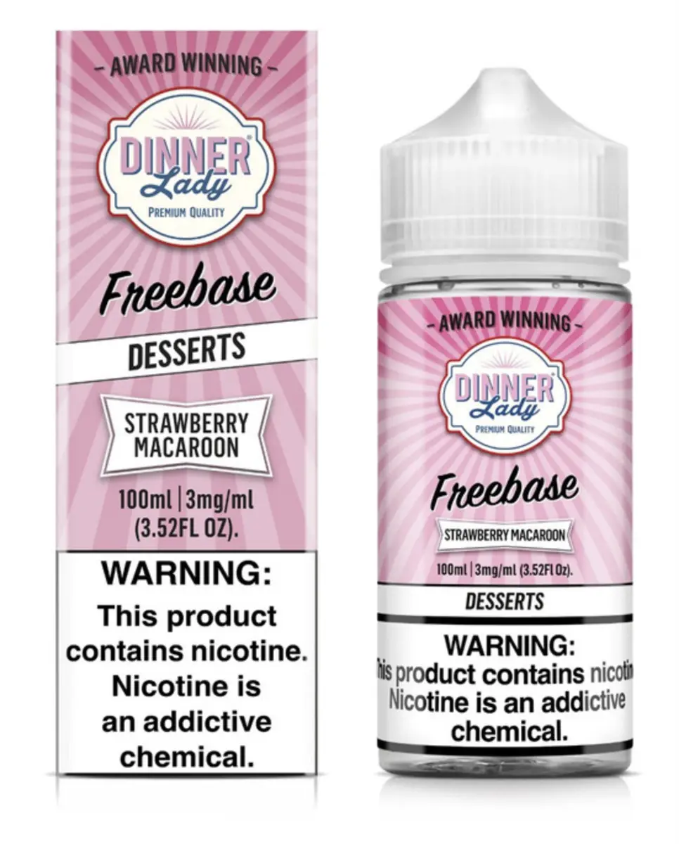 [Dinner Lady Líquido Vape 100mL-Dinner Lady - 100mL - Strawberry Macaroon - 6mg] Dinner Lady Líquido Vape 100mL (Strawberry Macaroon, 6mg)