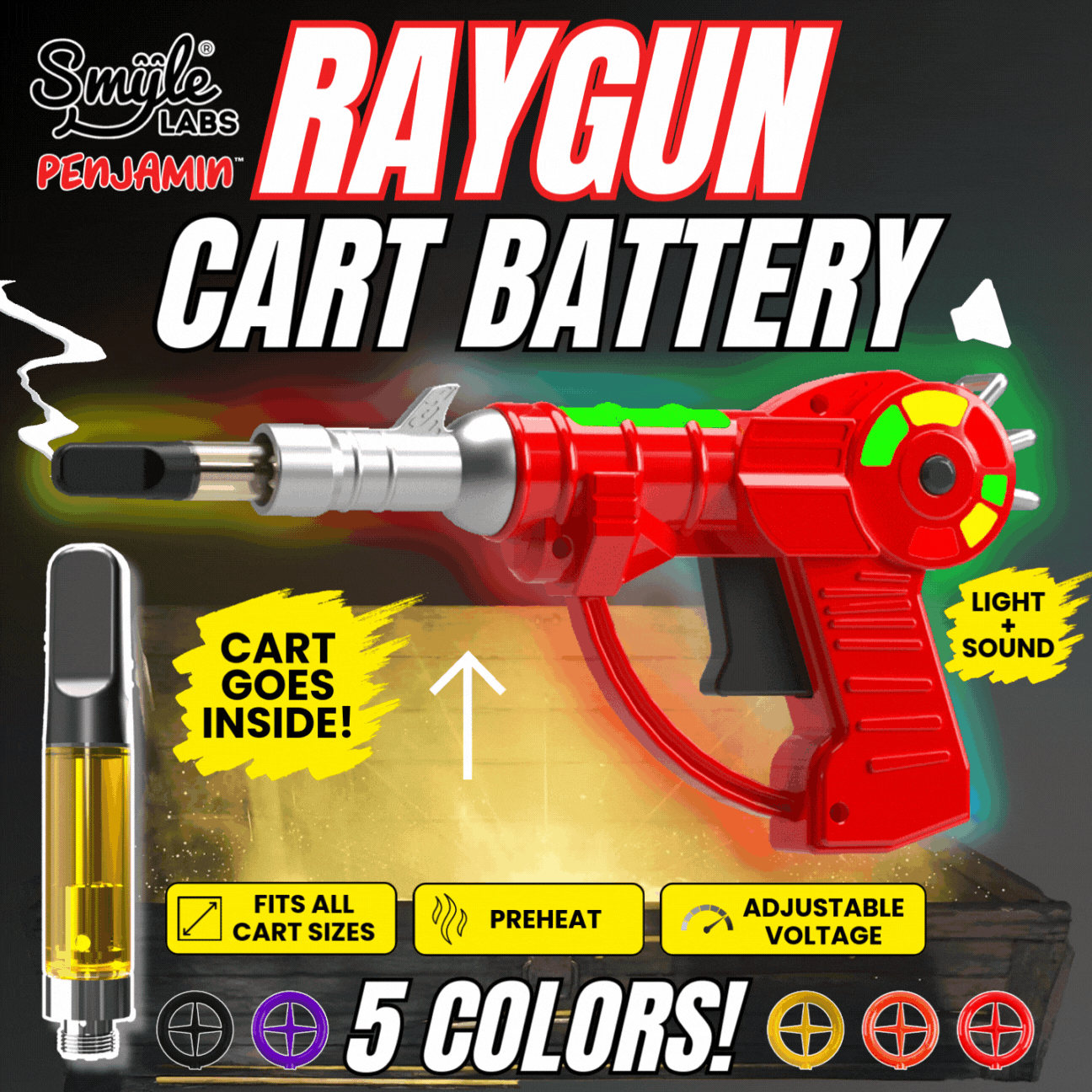 Penjamin Raygun | Batería 510 LED & Sonido para Cartuchos